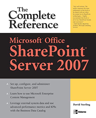 Stock image for Microsoft� Office SharePoint� Server 2007: The Complete Reference for sale by Wonder Book