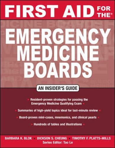 Beispielbild fr First Aid for the Emergency Medicine Boards: An Insider's Guide zum Verkauf von ThriftBooks-Dallas