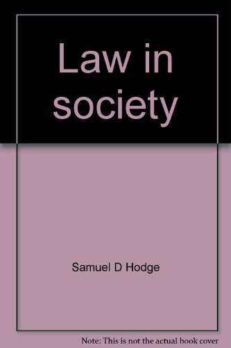 Stock image for Law in society for sale by SecondSale