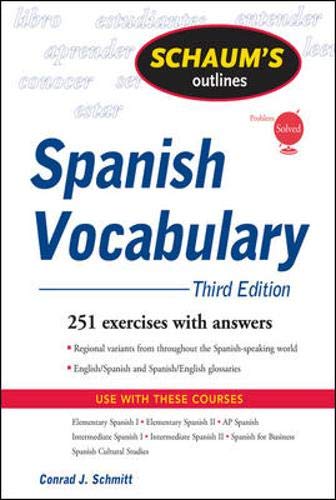 Beispielbild fr Schaum's Outline of Spanish Vocabulary, 3ed (Schaum's Outline Series) zum Verkauf von AwesomeBooks