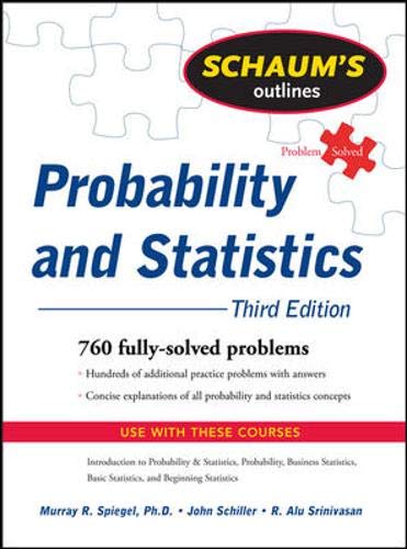 9780071544252: Schaum's Outline of Probability and Statistics, 3/E
