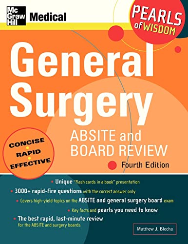 9780071546874: General Surgery Absite and Board Review: Pearls Of Wisdom, Fourth Edition