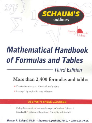 9780071548557: Schaum's Outline of Mathematical Handbook of Formulas and Tables, 3ed: 3rd Edition (Schaum's Outlines)