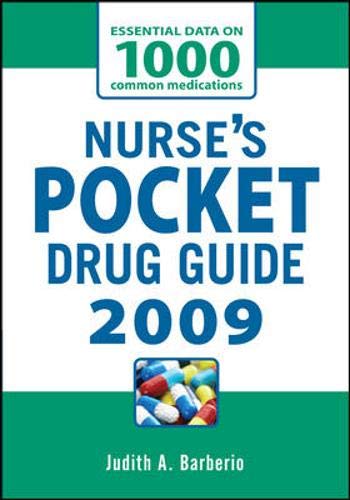 Imagen de archivo de Nurse's Pocket Drug Guide 2009 a la venta por Decluttr