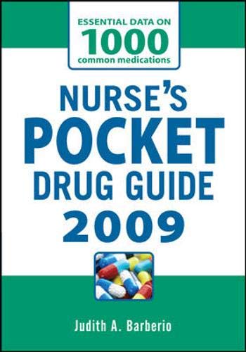 Stock image for Nurse's Pocket Drug Guide 2009 for sale by Decluttr