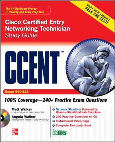 Stock image for CCENT Cisco Certified Entry Networking Technician Study Guide (Exam 640-822) for sale by The Book Spot