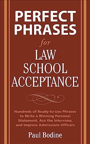 Beispielbild fr Perfect Phrases for Law School Acceptance zum Verkauf von Better World Books