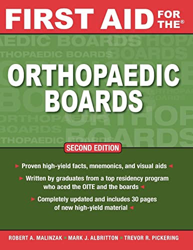 Stock image for First Aid for the Orthopaedic Boards, Second Edition (First Aid Specialty Boards) for sale by Chiron Media