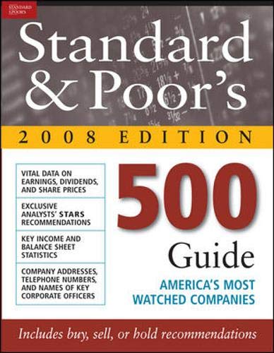9780071599450: Standard And Poor's 500 Guide 2008 Edition