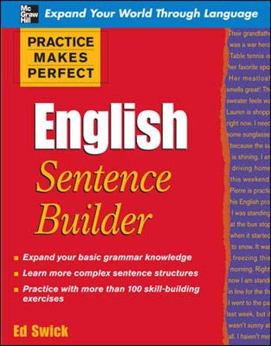 Beispielbild fr Practice Makes Perfect English Sentence Builder zum Verkauf von Better World Books