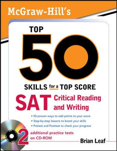 9780071613958: McGraw-Hill's Top 50 Skills for a Top Score: SAT Critical Reading and Writing