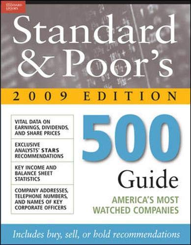 Imagen de archivo de Standard Poors 500 Guide 2009 PB a la venta por Zoom Books Company