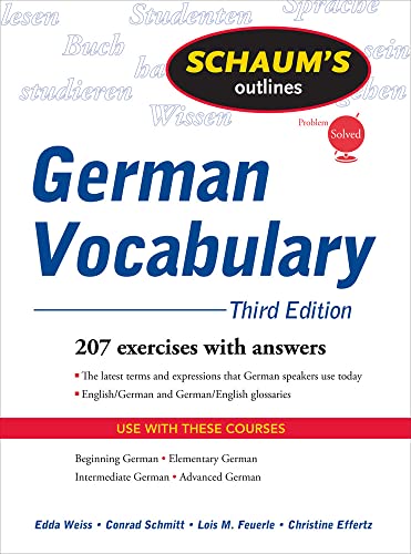 Stock image for Schaum's Outline of German Vocabulary, 3ed for sale by ThriftBooks-Dallas