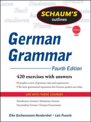 Beispielbild fr Schaum's Outline of German Grammar, 4ed (Schaum's Outline Series) zum Verkauf von AwesomeBooks