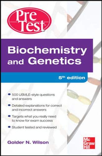 9780071623483: Biochemistry and Genetics: Pretest Self-Assessment and Review, Fourth Edition