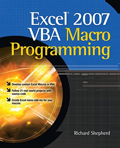 9780071627009: Excel 2007 Vba Macro Programming (PROGRAMMING & WEB DEV - OMG)