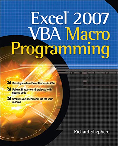 Stock image for Excel 2007 VBA Macro Programming for sale by ThriftBooks-Dallas