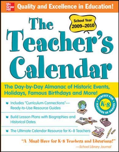 Imagen de archivo de The Teacher's Calendar School Year 2009-2010 a la venta por Majestic Books