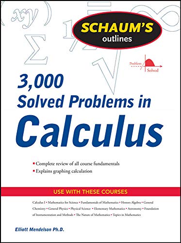 Beispielbild fr Schaum's 3,000 Solved Problems in Calculus (Schaum's Outlines) zum Verkauf von BooksRun