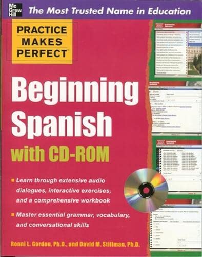 Beispielbild fr Practice Makes Perfect Beginning Spanish with CD-ROM zum Verkauf von Better World Books