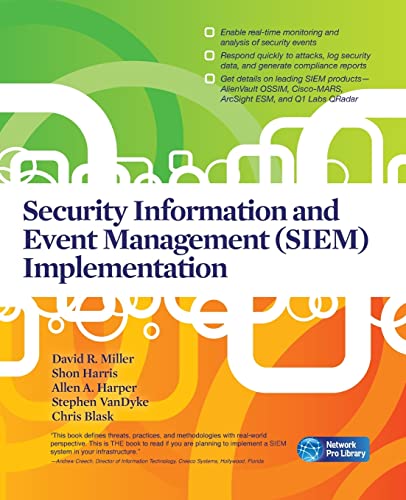 Imagen de archivo de Security Information and Event Management (SIEM) Implementation (Network Pro Library) a la venta por Meadowland Media