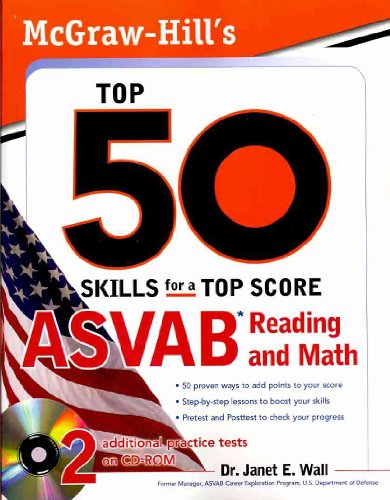 Imagen de archivo de McGraw-Hill's Top 50 Skills For A Top Score: ASVAB Reading and Math with CD-ROM a la venta por SecondSale