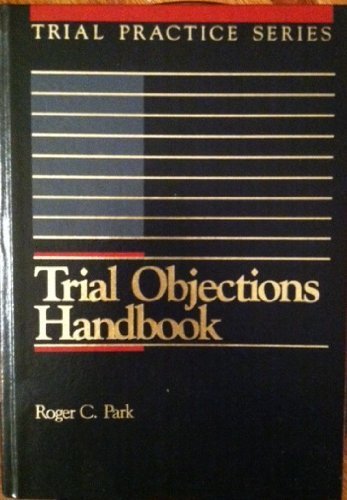 Imagen de archivo de Trial Objections Handbook a la venta por True Oak Books