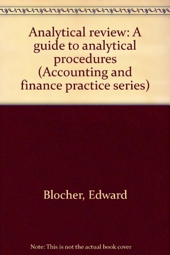 9780071721370: Analytical review: A guide to analytical procedures (Accounting and finance practice series)