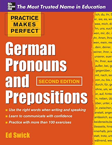 Beispielbild fr German Pronouns and Prepositions zum Verkauf von Blackwell's