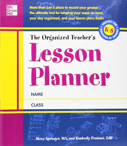 Beispielbild fr The Organized Teacher's Lesson Planner zum Verkauf von Irish Booksellers