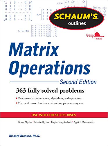 9780071756044: Schaum's Outline of Matrix Operations