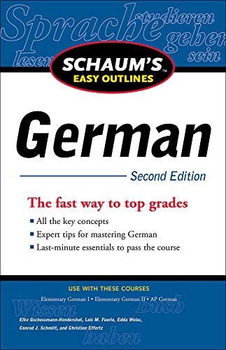 Stock image for Schaum's Easy Outline of German, Second Edition for sale by BooksRun