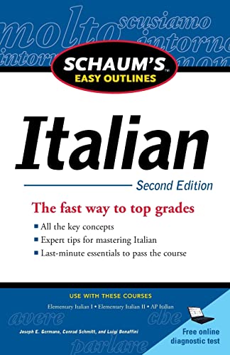 Imagen de archivo de Schaum's Easy Outline of Italian, Second Edition (Schaum's Easy Outlines) a la venta por Wonder Book