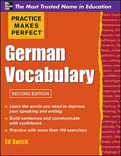 Beispielbild fr German Vocabulary zum Verkauf von Blackwell's