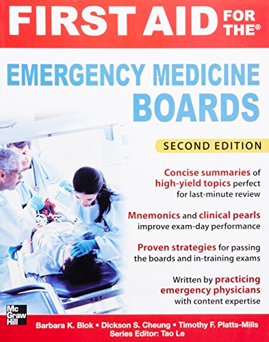 Beispielbild fr First Aid for the Emergency Medicine Boards 2/E (First Aid Series) zum Verkauf von Books From California