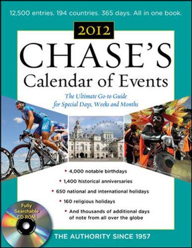 Imagen de archivo de Chase's Calendar of Events 2012 a la venta por Better World Books