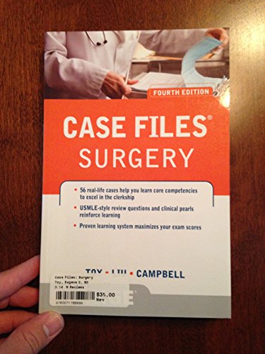 Beispielbild fr Case Files Surgery, Fourth Edition (LANGE Case Files) zum Verkauf von Goodwill of Colorado