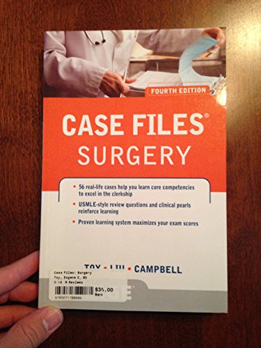 9780071766999: Case Files Surgery, Fourth Edition (LANGE Case Files)