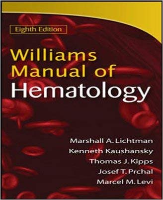 Imagen de archivo de William Manual of Hematology(INT.ED) a la venta por Books Puddle