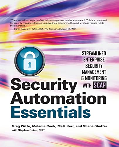 Beispielbild fr Security Automation Essentials:: Streamlined Enterprise Security Management & Monitoring with Scap zum Verkauf von SecondSale