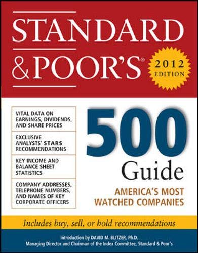 Beispielbild fr Standard and Poors 500 Guide, 2012 Edition zum Verkauf von Zoom Books Company