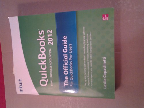 9780071776219: QuickBooks 2012 The Official Guide