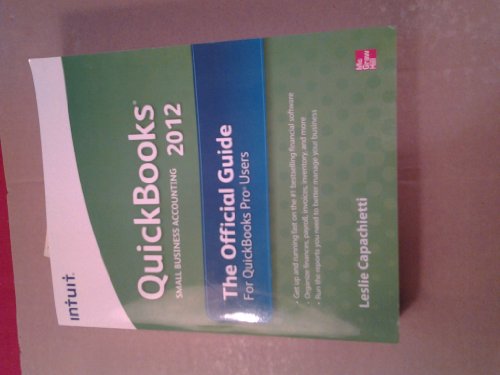 Stock image for QuickBooks 2012 The Official Guide for sale by Goodwill Books