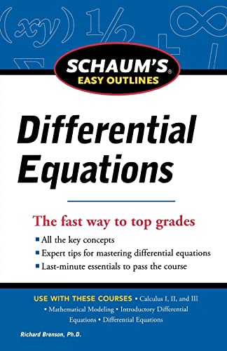 9780071779814: Schaum's Easy Outline of Differential Equations, Revised Edition (Schaum's Easy Outlines)