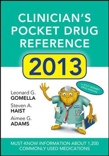 Beispielbild fr Clinicians Pocket Drug Reference 2013 zum Verkauf von Hawking Books