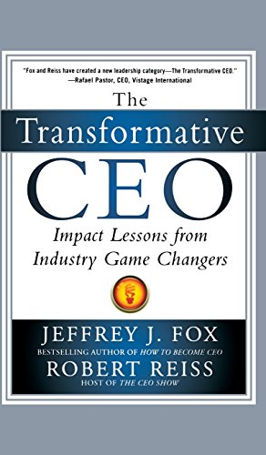 Beispielbild fr The Transformative CEO: IMPACT LESSONS from INDUSTRY GAME CHANGERS zum Verkauf von Better World Books: West