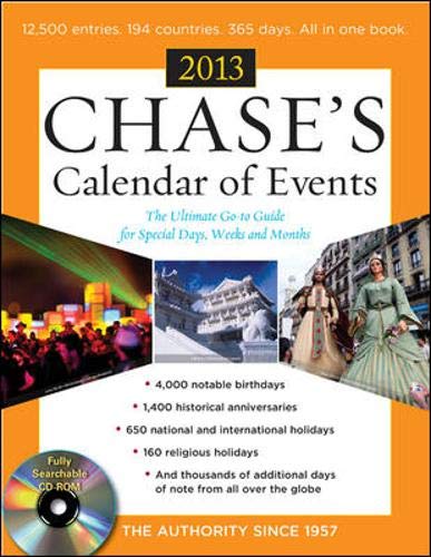 Imagen de archivo de Chases Calendar Of Events 2013 With Cd-Rom a la venta por Basi6 International