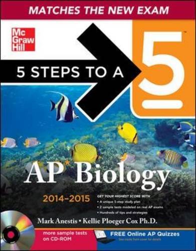 9780071802901: 5 Steps to a 5 AP Biology with CD 2014-2015 (BOOK)