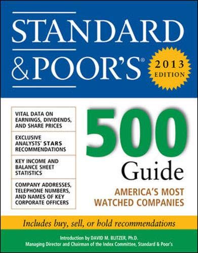 Beispielbild fr Standard and Poors 500 Guide 2013 zum Verkauf von Better World Books: West