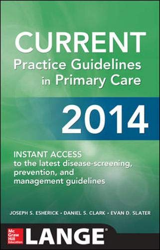 Imagen de archivo de CURRENT Practice Guidelines in Primary Care 2014 (Lange Medical Books) a la venta por SecondSale